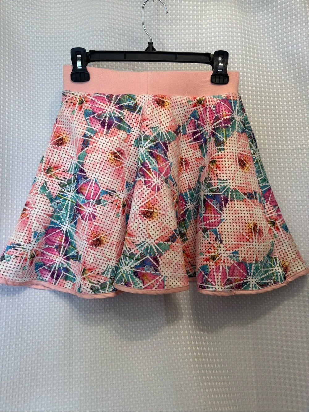 Sean John Pink Floral Mesh Skirt